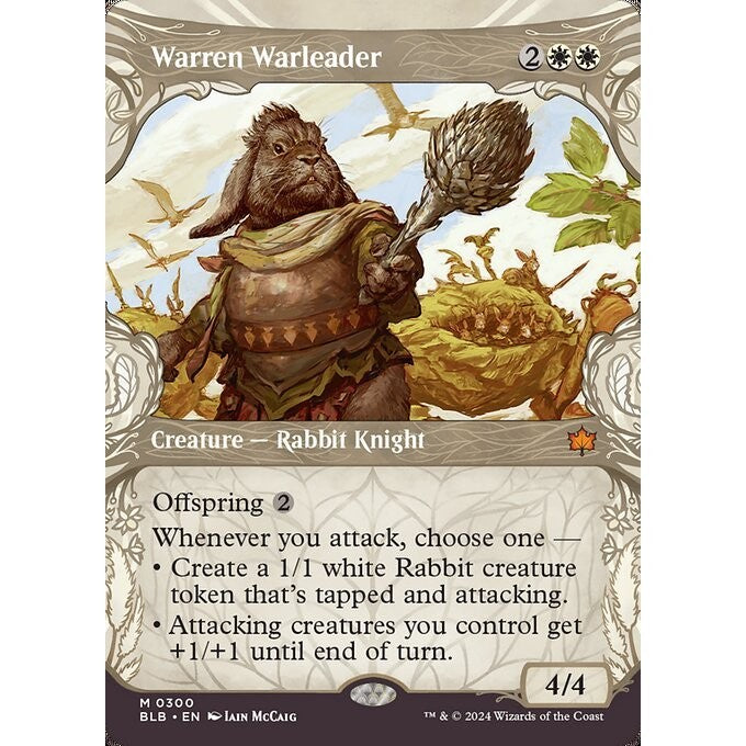 BLB_300 Warren Warleader *Showcase* MTG Magic: The Gathering: Bloomburrow_Mythic