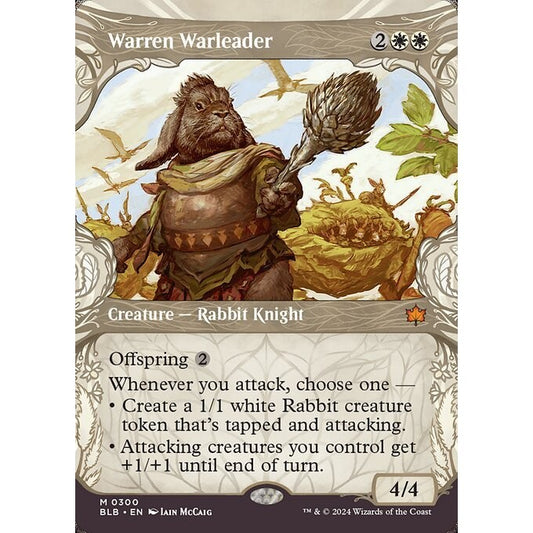 BLB_300 Warren Warleader *Showcase* MTG Magic: The Gathering: Bloomburrow_Mythic