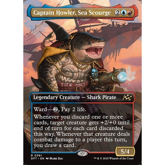 DFT_361 Captain Howler, Sea Scourge **Borderless BL* Aetherdrift* MTG Magic: The Gathering_Rare
