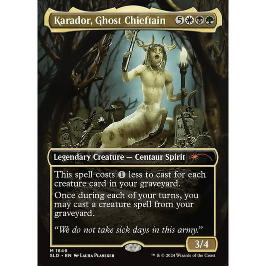 SLD_1646 Karador, Ghost Chieftain MTG Magic: The Gathering: Secret Lair Drop: Diabolical Dioramas_Mythic