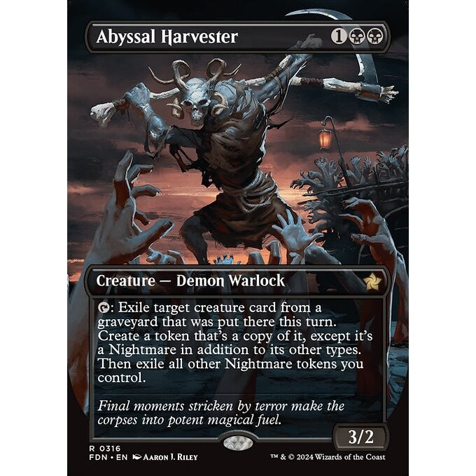 FDN_316 Abyssal Harvester *Borderless BL* MTG Magic: The Gathering: Foundations_Rare