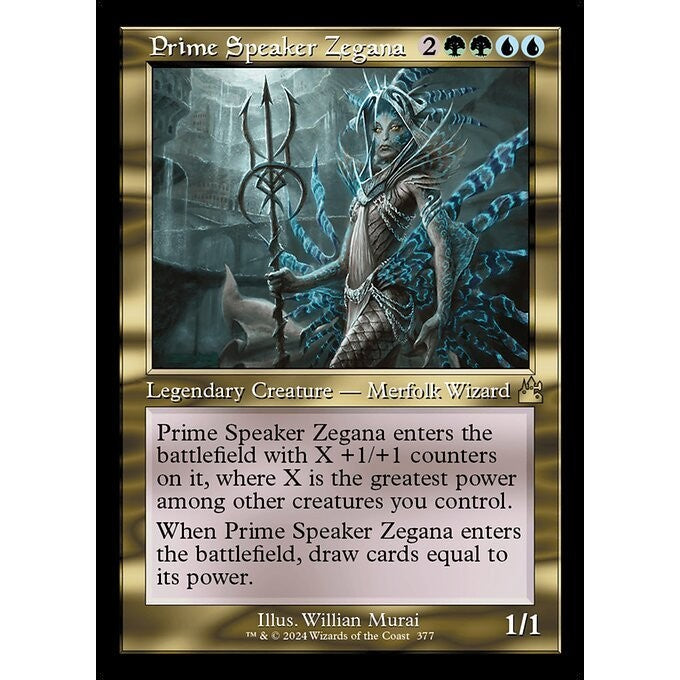 RVR_377 Prime Speaker Zegana Retro Frame MTG Magic: The Gathering: Ravnica Remastered Rare