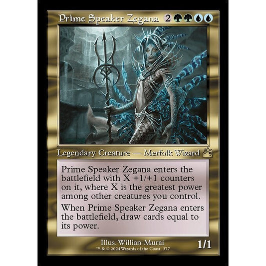 RVR_377 Prime Speaker Zegana Retro Frame MTG Magic: The Gathering: Ravnica Remastered Rare