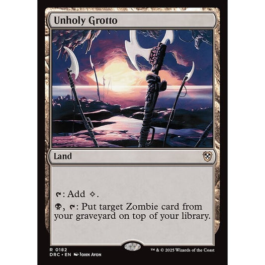 DRC_182 Unholy Grotto *Aetherdrift Commander* MTG Magic: The Gathering_Rare
