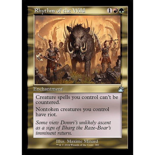RVR_380 Rhythm of the Wild Retro Frame MTG Magic: The Gathering: Ravnica Remastered Uncommon
