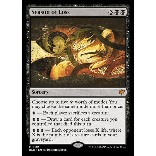 BLB_112 Season of Loss MTG Magic: The Gathering: Bloomburrow_Mythic