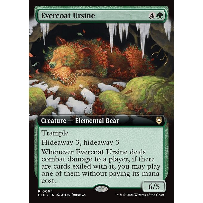 BLC_064 Evercoat Ursine *Extended Art* MTG Magic: The Gathering: Bloomburrow Commander_Rare