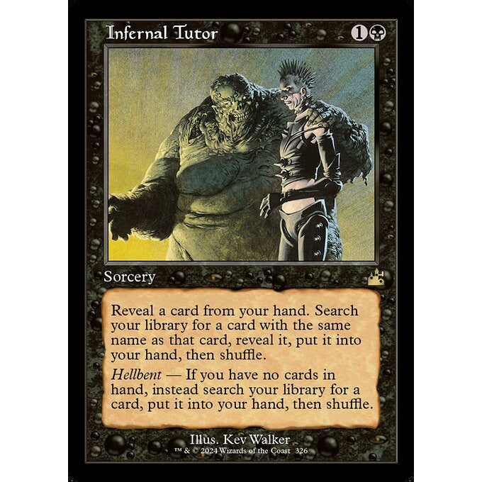 RVR_326 Infernal Tutor Retro Frame MTG Magic: The Gathering: Ravnica Remastered Rare
