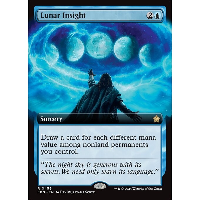 FDN_456 Lunar Insight *Extended Art EA* MTG Magic: The Gathering: Foundations_Rare