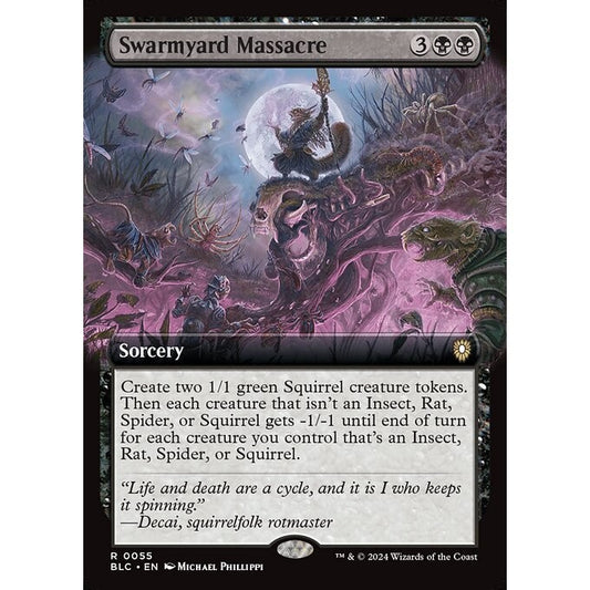 BLC_055 Swarmyard Massacre *Extended Art* MTG Magic: The Gathering: Bloomburrow Commander_Rare
