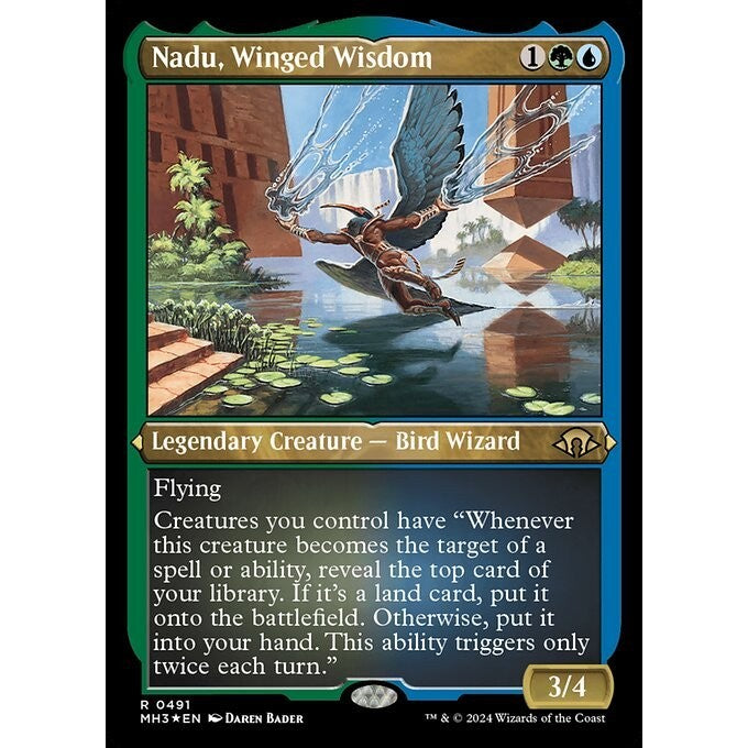 MH3_491 Nadu, Winged Wisdom *Etched Foil* MTG Magic: The Gathering: Modern Horizons 3_Rare