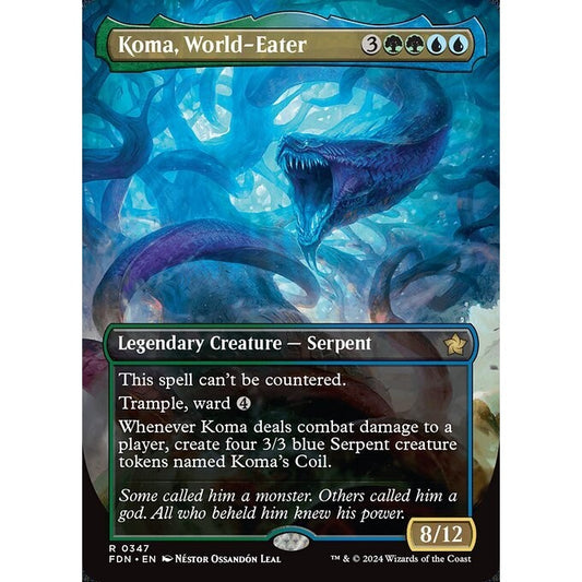 FDN_347 Koma, World-Eater *Borderless BL* MTG Magic: The Gathering: Foundations_Rare