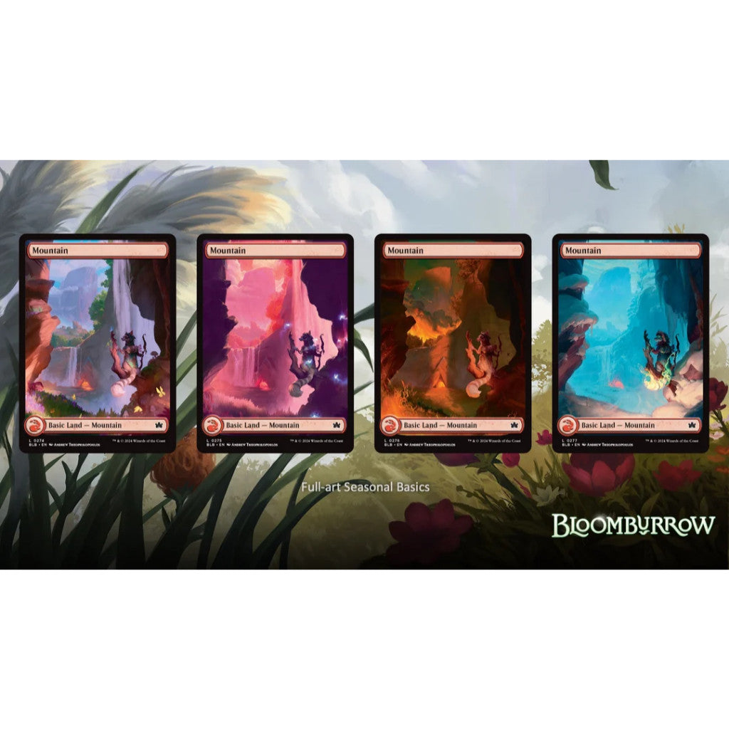 BLB Bloomburrow FULL ART 'Seasonal' BASIC LANDS MTG Magic: The Gathering Spring Summer Autumn Winter Land