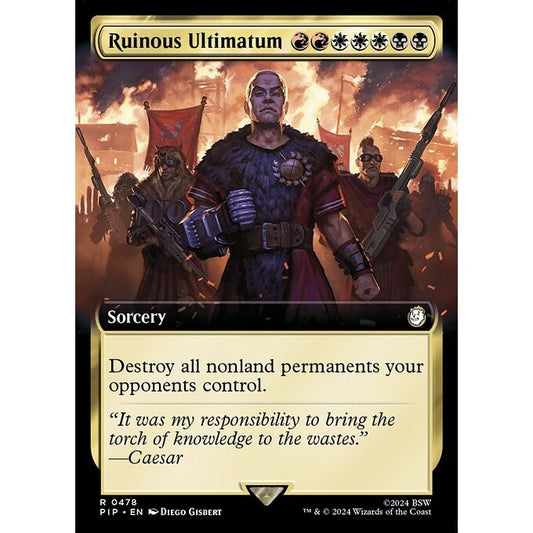 PIP_478 Ruinous Ultimatum *Extended Art EA* MTG Magic: The Gathering: Fallout_Rare