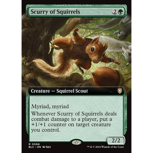 BLC_066 Scurry of Squirrels *Extended Art* MTG Magic: The Gathering: Bloomburrow Commander_Rare