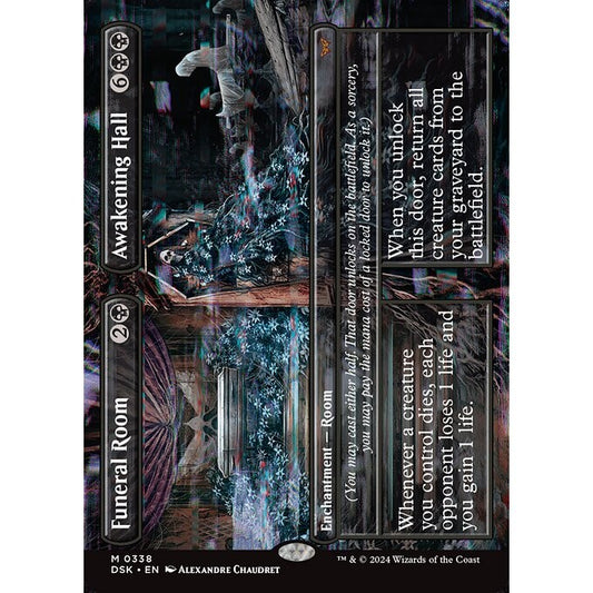 DSK_338 Funeral Room // Awakening Hall *Borderless BL* MTG Magic: The Gathering: Duskmourn_Mythic