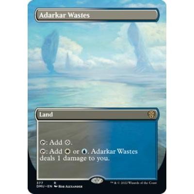 DMU_377 Adarkar Wastes *EA Extended Art Borderless* MTG Magic: the Gathering: Dominaria United Rare