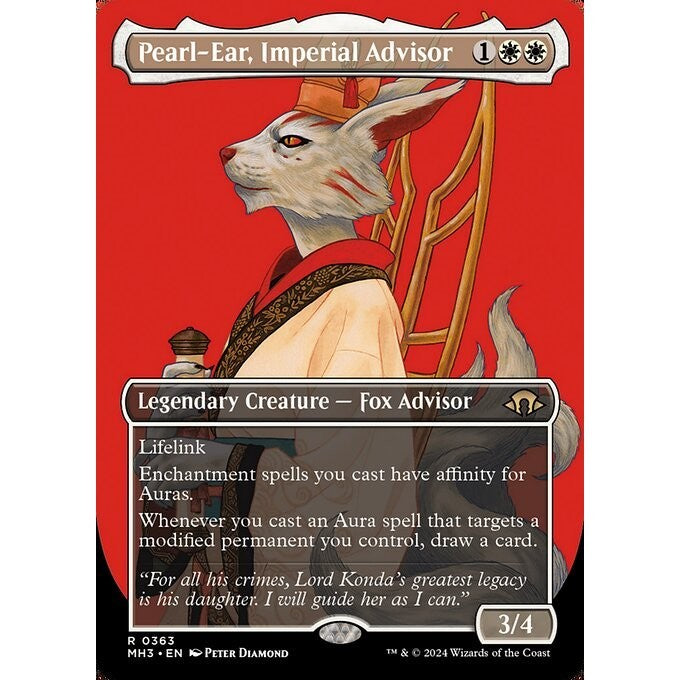 MH3_363 Pearl-Ear, Imperial Advisor *Borderless Profile* MTG Magic: The Gathering: Modern Horizons 3_Rare