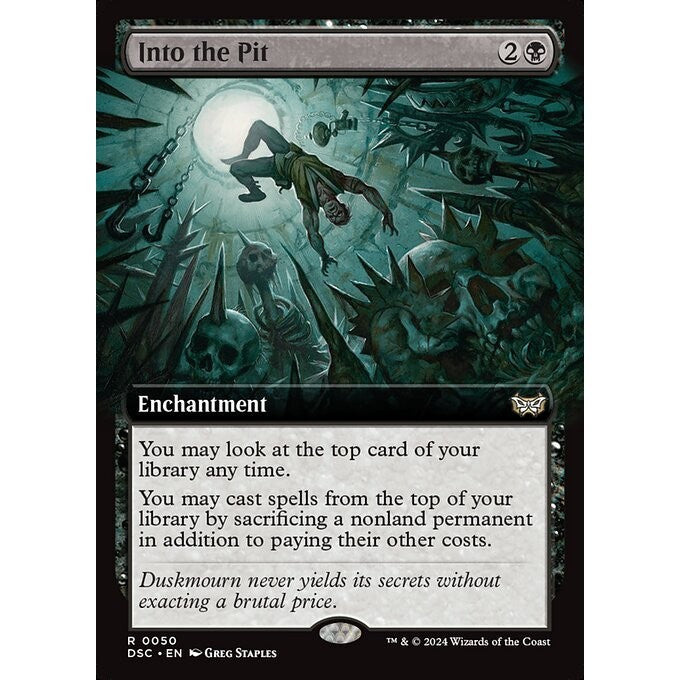 DSC_050 Into the Pit *Extended Art* MTG Magic: The Gathering: Duskmourn Commander_Rare
