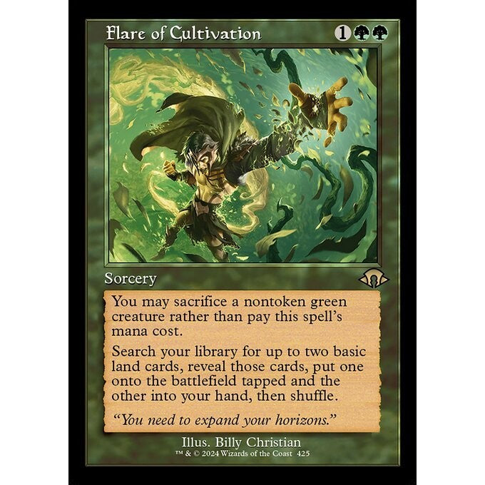 MH3_425 Flare of Cultivation *Classic Retro Print* MTG Magic: The Gathering: Modern Horizons 3_Rare
