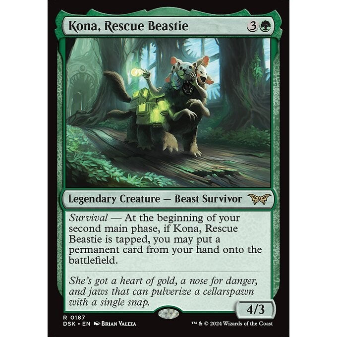 DSK_187 Kona, Rescue Beastie MTG Magic: The Gathering: Duskmourn_Rare