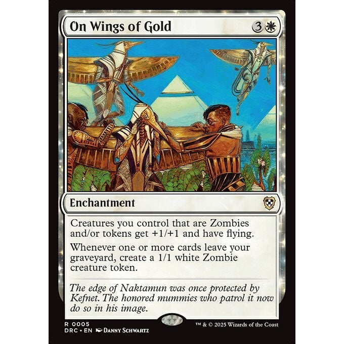 DRC_005 On Wings of Gold *Aetherdrift Commander* MTG Magic: The Gathering_Rare