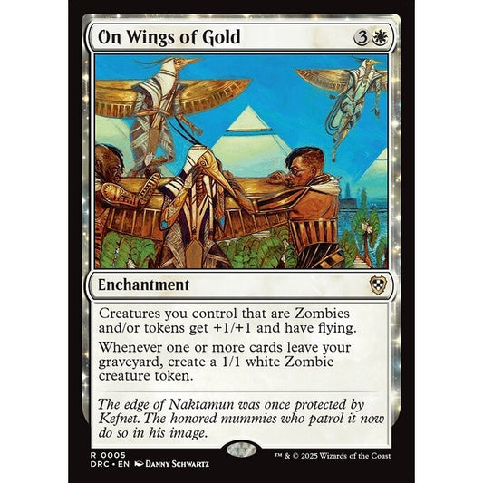 DRC_005 On Wings of Gold *Aetherdrift Commander* MTG Magic: The Gathering_Rare