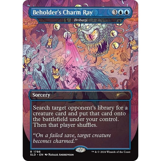 SLD_1786 Beholder's Charm Ray // Bribery MTG Magic: The Gathering: Secret Lair: D&D Beholder I_Rare