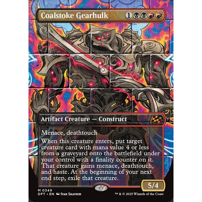 DFT_349 Coalstoke Gearhulk **GRAFFITI GIANTS BL Borderless* Aetherdrift * MTG Magic: The Gathering_Mythic