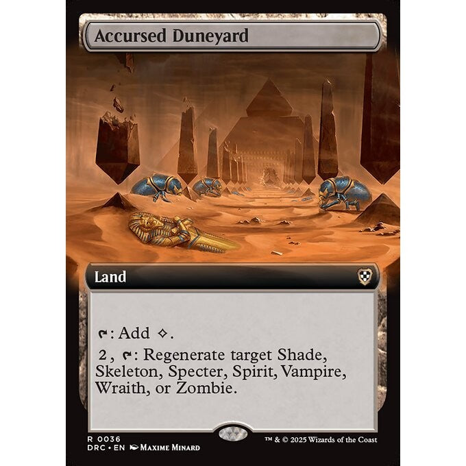 DRC_036 Accursed Duneyard *Extended Art EA Aetherdrift Commander* MTG Magic: The Gathering_Rare