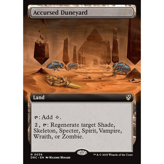 DRC_036 Accursed Duneyard *Extended Art EA Aetherdrift Commander* MTG Magic: The Gathering_Rare