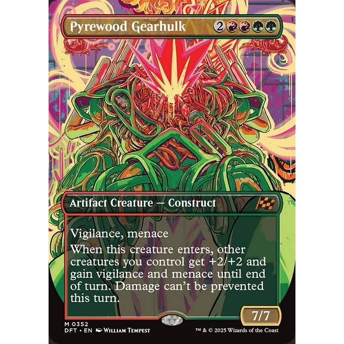 DFT_352 Pyrewood Gearhulk **GRAFFITI GIANTS BL Borderless* Aetherdrift * MTG Magic: The Gathering_Mythic