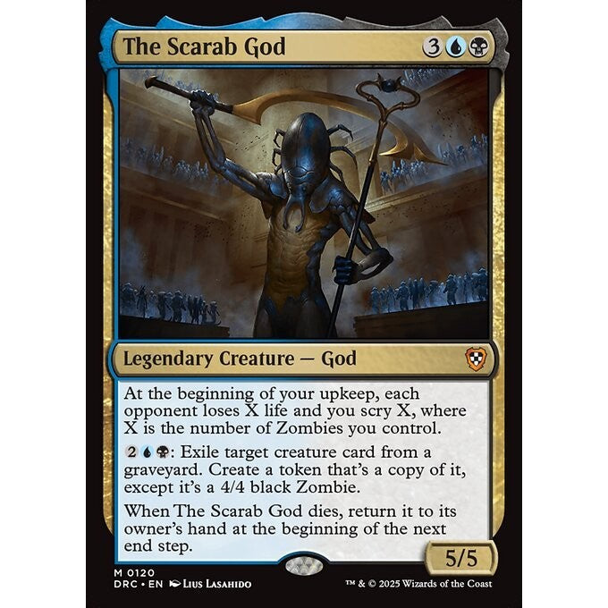 DRC_120 The Scarab God *Aetherdrift Commander* MTG Magic: The Gathering_Mythic