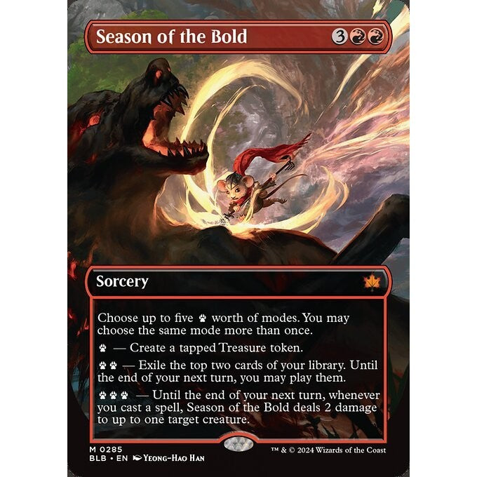 BLB_285 Season of the Bold *Borderless BL* MTG Magic: The Gathering: Bloomburrow_Mythic