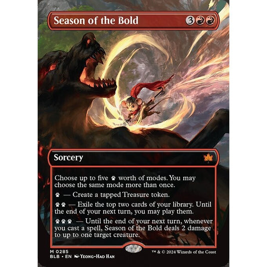 BLB_285 Season of the Bold *Borderless BL* MTG Magic: The Gathering: Bloomburrow_Mythic