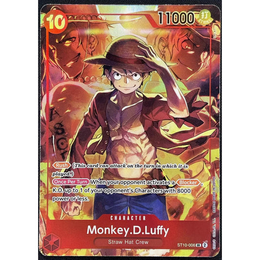 ST10_006 * MONKEY D. LUFFY AA *English Treasure Promo Sealed* One Piece TCG_The Three Captains Parallel Super Rare P-SR