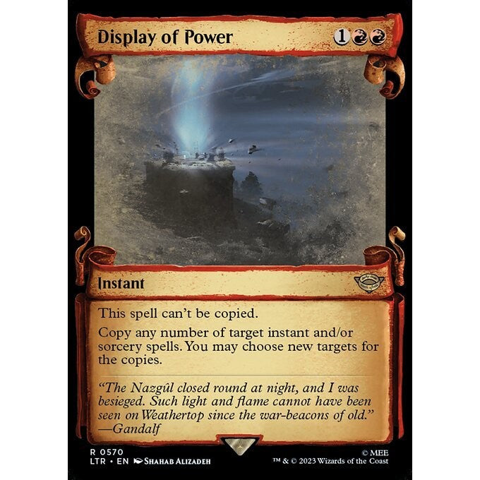 LTR_570 Display of Power MTG Magic: The Gathering: Lord of the Rings Scroll Frame Rare