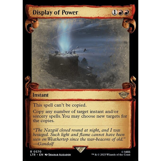 LTR_570 Display of Power MTG Magic: The Gathering: Lord of the Rings Scroll Frame Rare