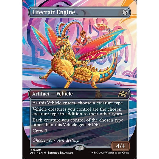 DFT_329 Lifecraft Engine **REVVED UP BL Borderless* Aetherdrift* MTG Magic: The Gathering_Rare