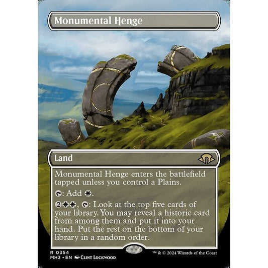 MH3_354 Monumental Henge *Borderless EA BL* MTG Magic: The Gathering: Modern Horizons 3_Rare
