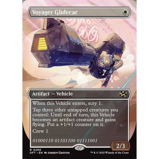 DFT_299 Voyager Glidecar **REVVED UP BL Borderless* Aetherdrift* MTG Magic: The Gathering_Rare