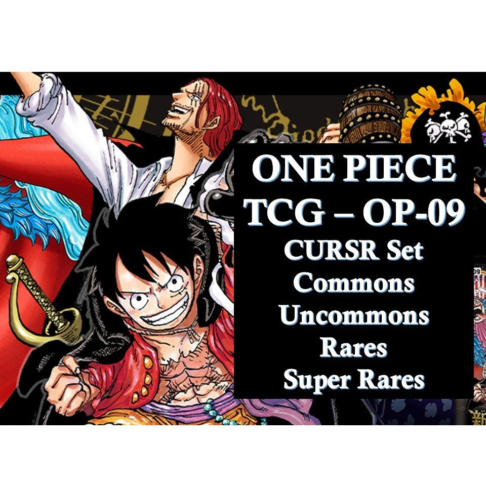 OP09_CURSR *One Piece TCG: The New Emperor* Set of Common, Uncommon, Rare, Secret Rare Japanese