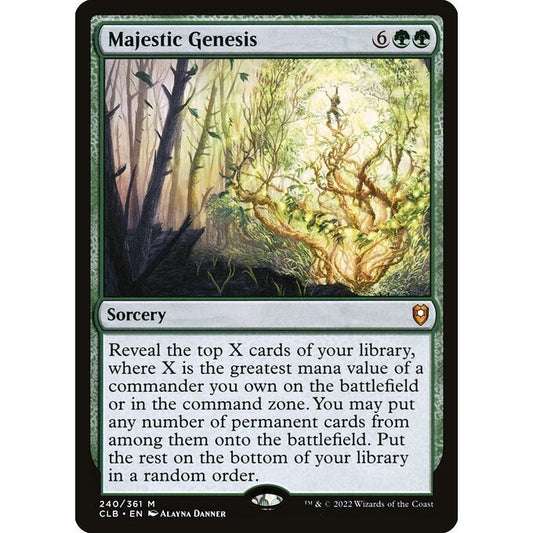 CLB_240 Majestic Genesis MTG Magic: The Gathering: Commander Legends: Baldur's Gate_Mythic