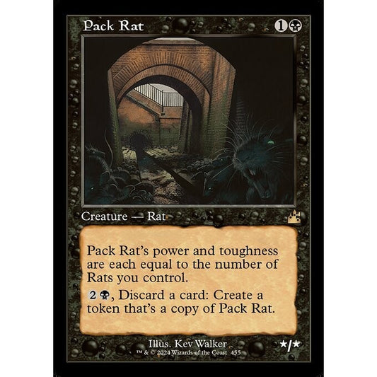 RVR_455 Pack Rat Retro Frame MTG Magic: The Gathering: Ravnica Remastered Rare