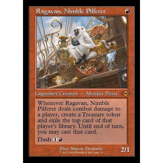 H2R_011 Ragavan, Nimble Pilferer *Retro Frame* MTG Magic: The Gathering: MH2 Timeshifts MH3_Mythic