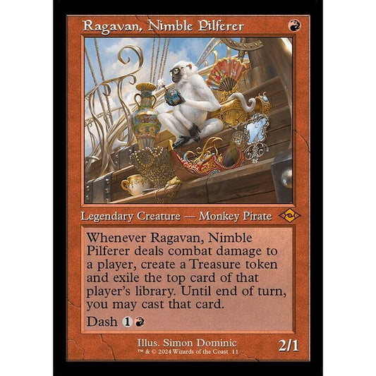 H2R_011 Ragavan, Nimble Pilferer *Retro Frame* MTG Magic: The Gathering: MH2 Timeshifts MH3_Mythic