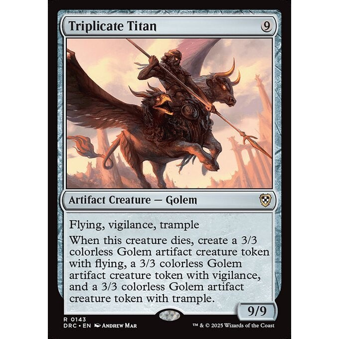 DRC_143 Triplicate Titan *Aetherdrift Commander* MTG Magic: The Gathering_Rare