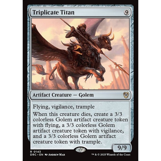 DRC_143 Triplicate Titan *Aetherdrift Commander* MTG Magic: The Gathering_Rare