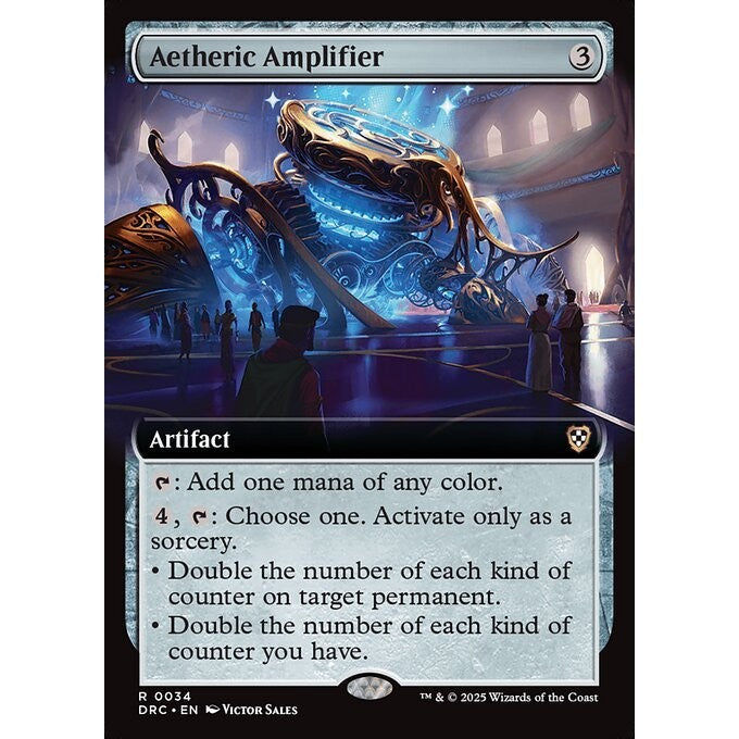 DRC_034 Aetheric Amplifier *Extended Art EA Aetherdrift Commander* MTG Magic: The Gathering_Rare
