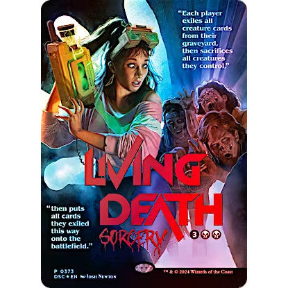 DSC_373 LIVING DEATH Showcase Borderless MTG Magic: The Gathering: Duskmourn Nightmare Bundle Promo Card_Mythic
